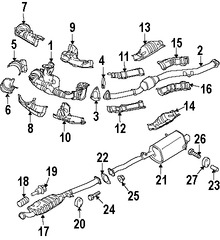 Foto de Sujetador Sistema de Escape Original para Subaru Forester 2006 2007 2008 Subaru Impreza 2006 2007 Marca SUBARU Nmero de Parte 44031AA040