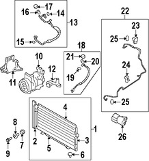 Foto de Manguera Descarga Refrigerante Aire Acondicionado Original para Subaru Forester Subaru Impreza Marca SUBARU Nmero de Parte 73424FG000