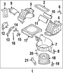 Foto de Carcasa del motor del ventilador HVAC Original para Subaru Forester Subaru Impreza Marca SUBARU Nmero de Parte 72213FG050