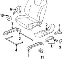 Foto de Perilla de ajuste de asiento Original para Subaru Forester Subaru Impreza Marca SUBARU Nmero de Parte 64135AG000