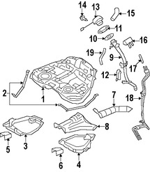 Foto de Soporte Tanque de Combustible Original para Subaru Forester Subaru Impreza Marca SUBARU Nmero de Parte 42017AG011