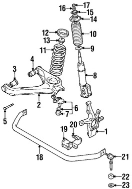 Foto de Puntal de suspensin Original para Suzuki X-90 1998 1996 1997 Marca SUZUKI Nmero de Parte 4160279E20