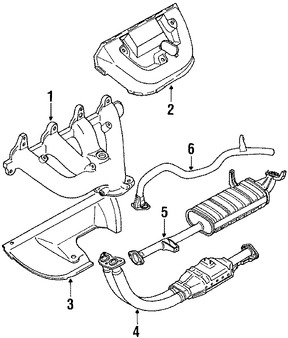 Foto de Mltiple de Escape Original para Suzuki Samurai 1986 1987 1988 1989 Suzuki Sidekick 1989 Marca SUZUKI Nmero de Parte 1411183013