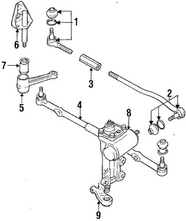 Foto de Manga de Ajuste de Terminal de Direccin Original para Suzuki Sidekick Suzuki X-90 Suzuki Samurai Marca SUZUKI Nmero de Parte 4883663001