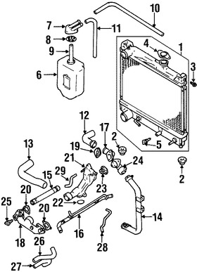 Foto de Empacadura Salida de Refrigerante Original para Suzuki Grand Vitara Suzuki XL-7 Suzuki Vitara Marca SUZUKI Nmero de Parte 1757985FA0