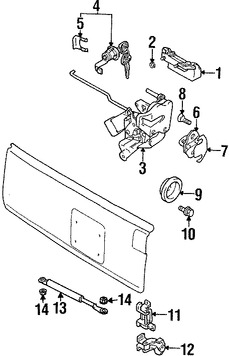 Foto de Soporte Elevacin Puerta Trasera Original para Suzuki Vitara 1999 2000 2001 2003 2002 Marca SUZUKI Nmero de Parte 8185168D10