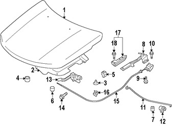 Foto de Aislamiento del capo Original para Suzuki Grand Vitara Marca SUZUKI Nmero de Parte 7527065J01