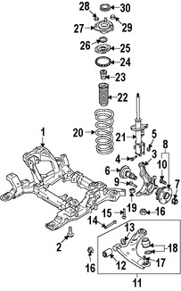 Foto de Aislador de Placa de Rodamiento Puntal Original para Suzuki Grand Vitara Marca SUZUKI Nmero de Parte 4123065J00