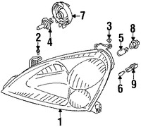 Foto de Zcalo de Luz de Cruce Original para Suzuki Aerio Suzuki Grand Vitara Suzuki SX4 Marca SUZUKI Nmero de Parte 3511876F00