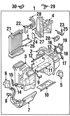 Foto de Nucleo del evaporador del aire acondicionado Original para Suzuki Aerio 2002 2003 2004 2005 2006 2007 Marca SUZUKI Nmero de Parte 9541054G10