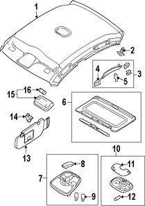 Foto de Techo Interior Original para Suzuki Verona 2004 2006 Marca SUZUKI Nmero de Parte 7811086Z11