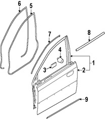 Foto de Carcasa de puerta Original para Suzuki Verona 2004 2005 2006 Marca SUZUKI Nmero de Parte 6800186Z00