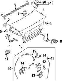 Foto de Bisagra de puerta del maletero Original para Suzuki Verona 2004 2005 2006 Marca SUZUKI Nmero de Parte 6581086Z00