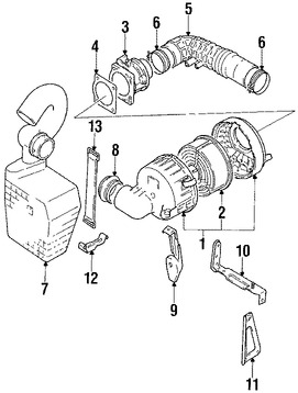 Foto de Sensor de flujo de masa de aire Original para Suzuki Swift 1989 1990 1991 1992 1993 1994 Marca SUZUKI Nmero de Parte 1380064B00