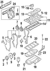 Foto de Empacadura de Tapa de Aceite del Motor Original para Suzuki Forenza Suzuki Reno Marca SUZUKI Nmero de Parte 1692185Z01