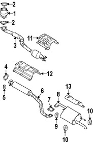 Foto de Tubo de Escape Original para Suzuki Forenza 2004 2005 2006 2007 2008 Marca SUZUKI Nmero de Parte 1425085Z00