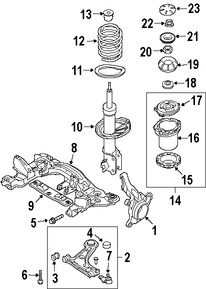 Foto de Puntal Suspensin Original para Suzuki Forenza Suzuki Reno Marca SUZUKI Nmero de Parte 4174285Z00