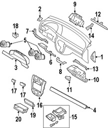 Foto de Guantera Original para Suzuki Forenza 2008 Suzuki Reno 2008 Marca SUZUKI Nmero de Parte 7341085Z10