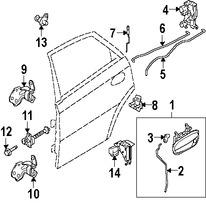 Foto de Clip del Botn de Puerta Original para Suzuki Forenza Suzuki Reno Suzuki Verona Marca SUZUKI Nmero de Parte 8281186Z00