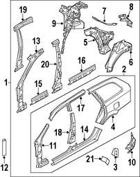 Foto de Estribo Original para Suzuki Forenza Suzuki Reno Marca SUZUKI Nmero de Parte 6411685Z00