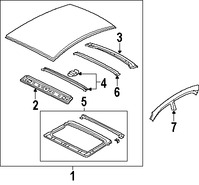 Foto de Panel de Techo Original para Suzuki Forenza 2005 2006 Marca SUZUKI Nmero de Parte 6510085Z41