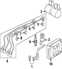 Foto de Cable de Bujia Original para Suzuki Reno Suzuki Forenza Marca SUZUKI Nmero de Parte 3376085Z10