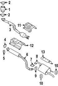 Foto de Tubo de Escape Original para Suzuki Reno 2006 2007 2008 Suzuki Forenza 2006 2007 2008 Marca SUZUKI Nmero de Parte 1422085Z10