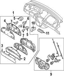 Foto de Lente de Panel de Instrumentos Original para Suzuki Reno Suzuki Forenza Marca SUZUKI Nmero de Parte 3411285Z00