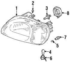 Foto de Portabombilla del Faro Original para Suzuki Esteem 1999 2000 2001 2002 Marca SUZUKI Nmero de Parte 3561865G00