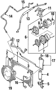 Foto de Condensador de Aire Acondicionado Original para Suzuki Esteem Marca SUZUKI Nmero de Parte 9531060G00