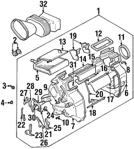 Foto de Radiador del calentador Original para Suzuki Esteem Suzuki Swift Marca SUZUKI Nmero de Parte 7412060B00