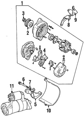 Foto de Regulador de Voltaje Original para Suzuki Esteem Suzuki Aerio Suzuki Sidekick Marca SUZUKI Nmero de Parte 3250060G13