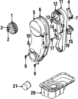 Foto de Empaquetaduras Cubierta de Correa del Tiempo Original para Suzuki Esteem Suzuki Sidekick Suzuki Swift Suzuki Vitara Suzuki Samurai Suzuki X-90 Marca SUZUKI Parte #1139671C00