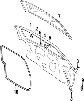 Foto de Puerta Trasera Original para Suzuki Esteem 1998 1999 2000 2001 2002 Marca SUZUKI Nmero de Parte 6910063G21