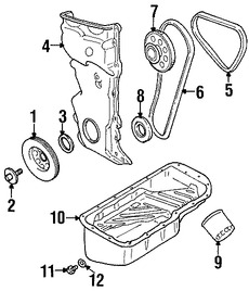 Foto de Crter Original para Suzuki Esteem 1999 2000 2001 2002 Suzuki Aerio 2002 2003 Marca SUZUKI Nmero de Parte 1151062G01