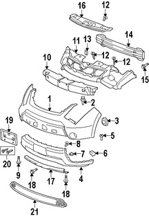 Foto de Absorbedor de impacto de gomaespuma del parachoque Original para Suzuki XL-7 2007 2008 2009 Marca SUZUKI Nmero de Parte 7176178J00