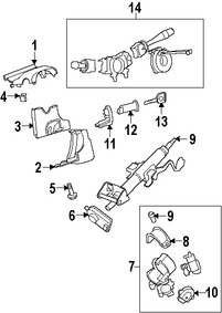 Foto de Cubierta de la Columna de Direccion Original para Suzuki XL-7 2007 2008 2009 Marca SUZUKI Nmero de Parte 4841078J00