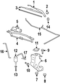 Foto de Motor de Limpiaparabrisas Original para Suzuki XL-7 2007 2008 2009 Marca SUZUKI Nmero de Parte 3810178J01