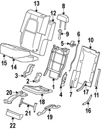 Foto de Guia de Reposacabezas Original para Suzuki XL-7 2007 2008 2009 Marca SUZUKI Nmero de Parte 8534178J10