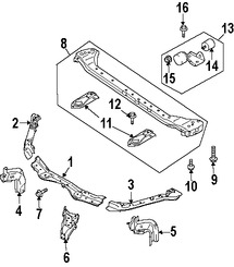 Foto de Barra sujecin soporte del radiador Original para Suzuki SX4 Marca SUZUKI Nmero de Parte 5823079J00