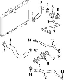 Foto de Brida de Drenaje de Refrigerante de Motor Original para Suzuki SX4 2007 2008 2009 Marca SUZUKI Nmero de Parte 1757080J00