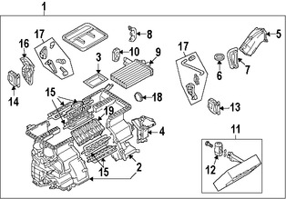 Foto de Nucleo del evaporador del aire acondicionado Original para Suzuki SX4 Marca SUZUKI Nmero de Parte 9541180JA2