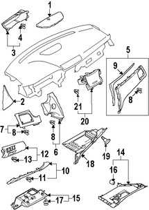 Foto de Cubierta de Panel de Instrumentos Original para Suzuki Kizashi 2010 2011 2012 2013 Marca SUZUKI Nmero de Parte 7385057L10HLF