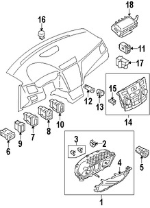 Foto de Interruptor Caja de Transferencia Original para Suzuki Kizashi 2010 2011 2012 2013 Marca SUZUKI Nmero de Parte 3779057L00