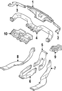 Foto de Ducto de Aire del Panel de Instrumentos Original para Suzuki Kizashi 2010 2011 2012 2013 Marca SUZUKI Nmero de Parte 7368157L00