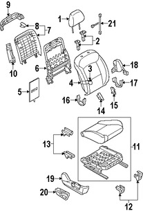 Foto de Cubierta del Mecanismo de Ajuste de Reclinacion de Asiento Original para Suzuki Kizashi 2010 2011 2012 2013 Marca SUZUKI Nmero de Parte 8522357L00V6N