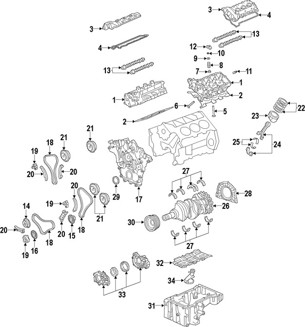 Foto de Juego Completo Empacaduras del Motor Original para Suzuki XL-7 2007 2008 2009 Marca SUZUKI Nmero de Parte 1140378862