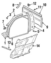 Foto de Clip de Panel de Moldura Pilar A Original para Toyota Tercel Toyota Tundra Toyota Paseo Toyota MR2 Spyder Marca TOYOTA Nmero de Parte 6777116160