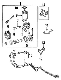 Foto de Kit de Sellantes Eje de Bomba Direccin Asistida Original para Toyota Tundra Toyota Sequoia Marca TOYOTA Nmero de Parte 9031118015