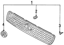 Foto de Emblema de la rejilla / parrilla Original para Toyota RAV4 1996 1997 1998 1999 2000 Marca TOYOTA Nmero de Parte 7531528010